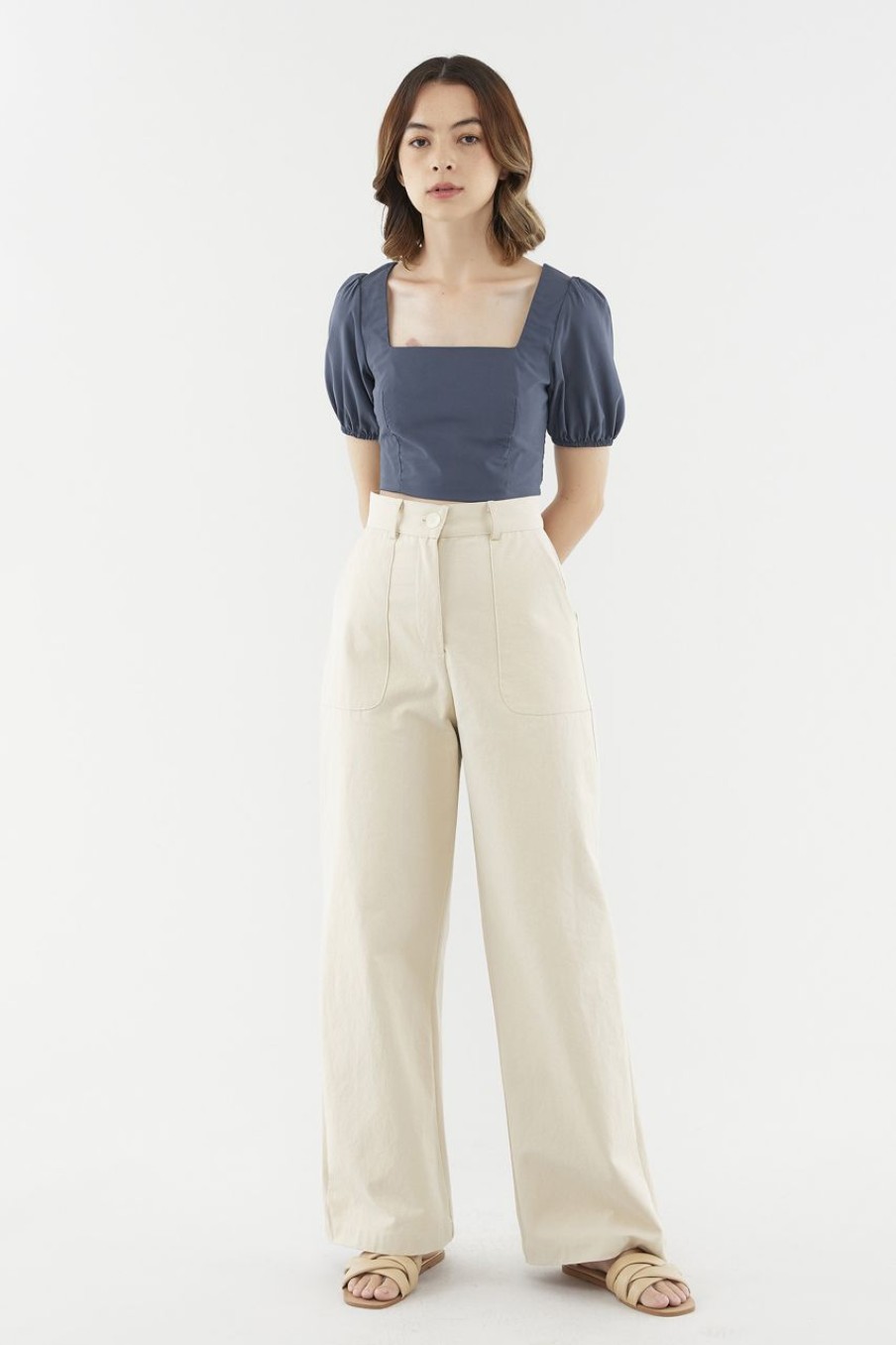 Women The Editor's Market Pants | Derryl Wide-Leg Pants Latte