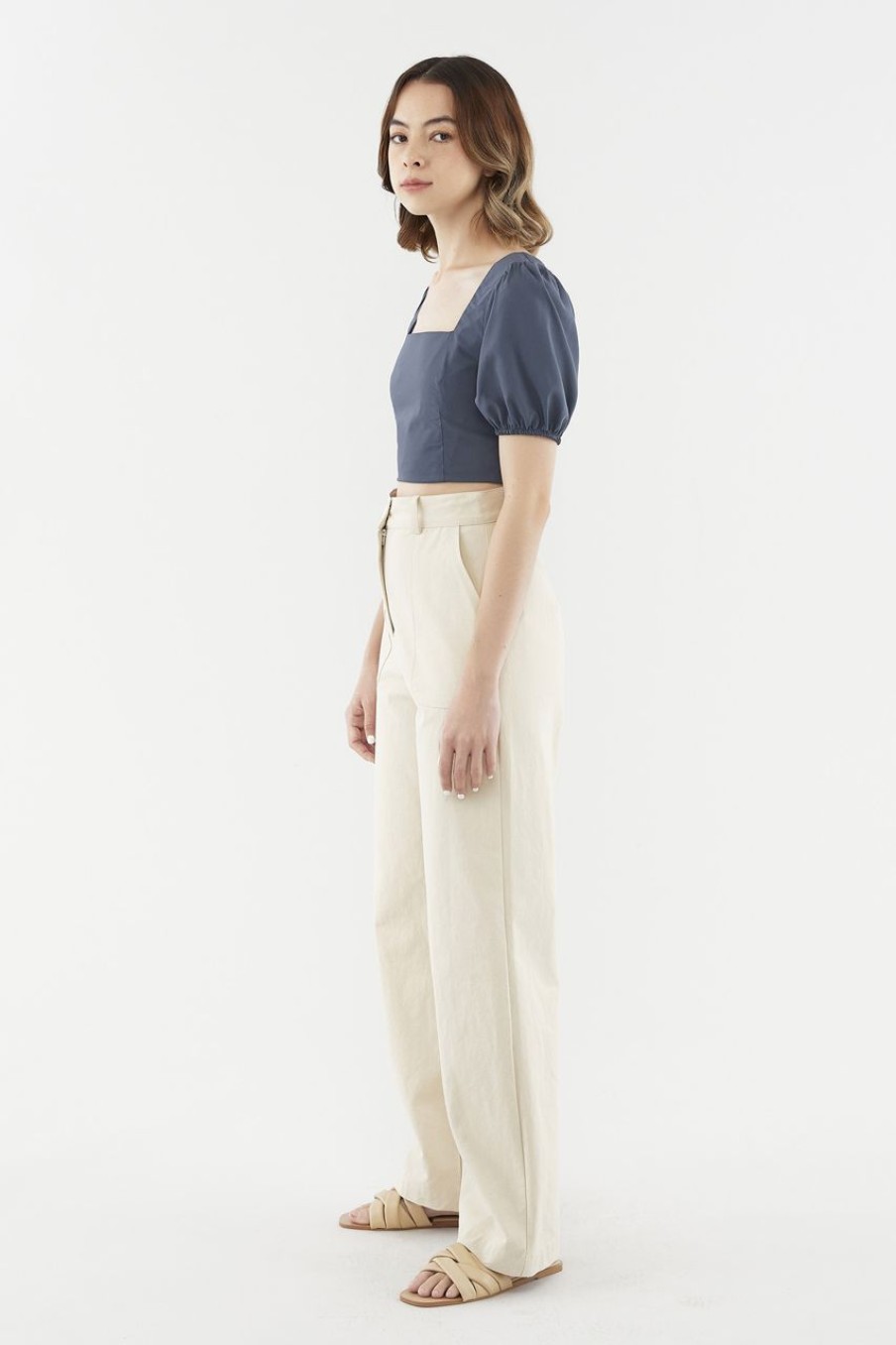 Women The Editor's Market Pants | Derryl Wide-Leg Pants Latte