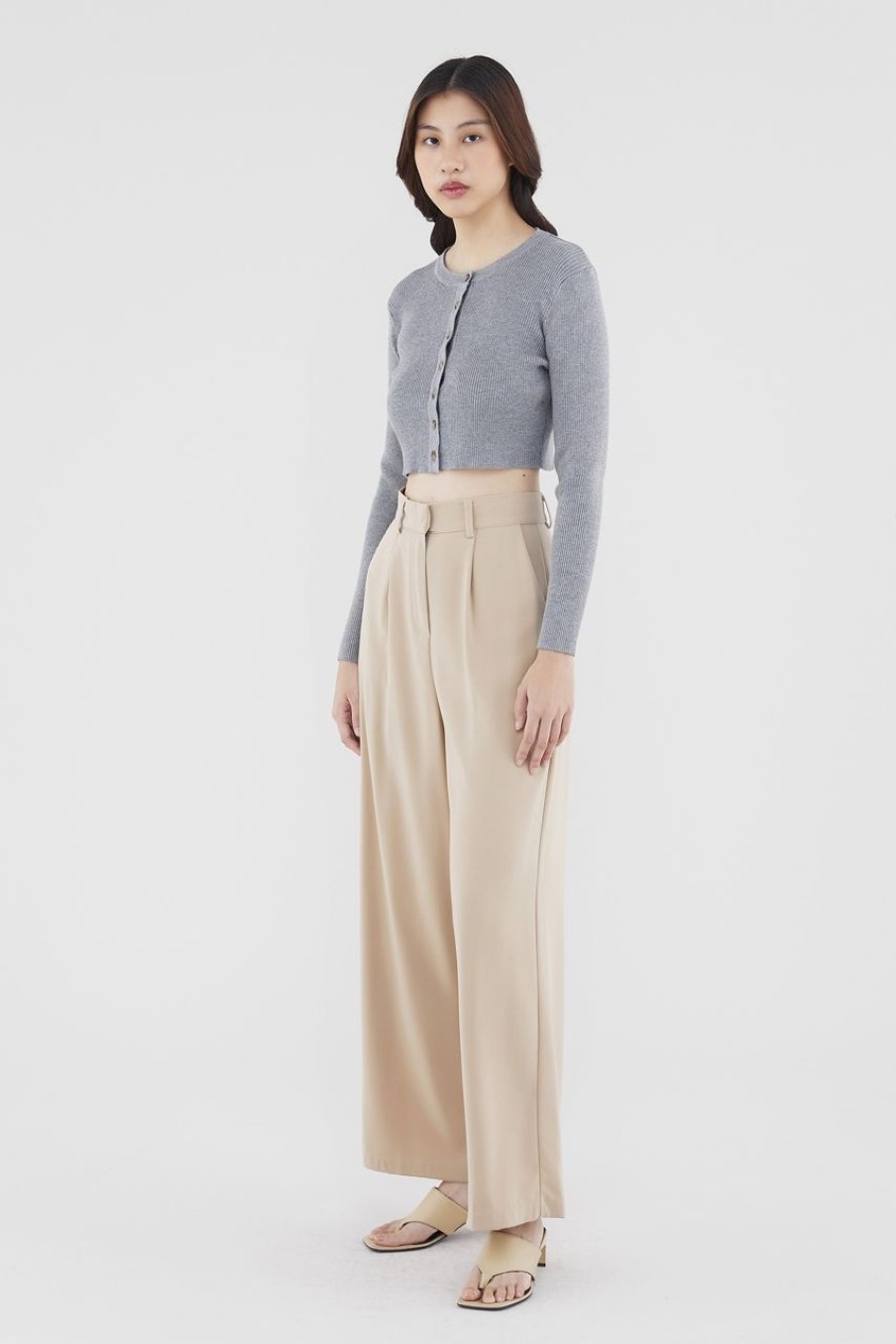 Women Palette Pants | Elicia Wide-Leg Pants Tan