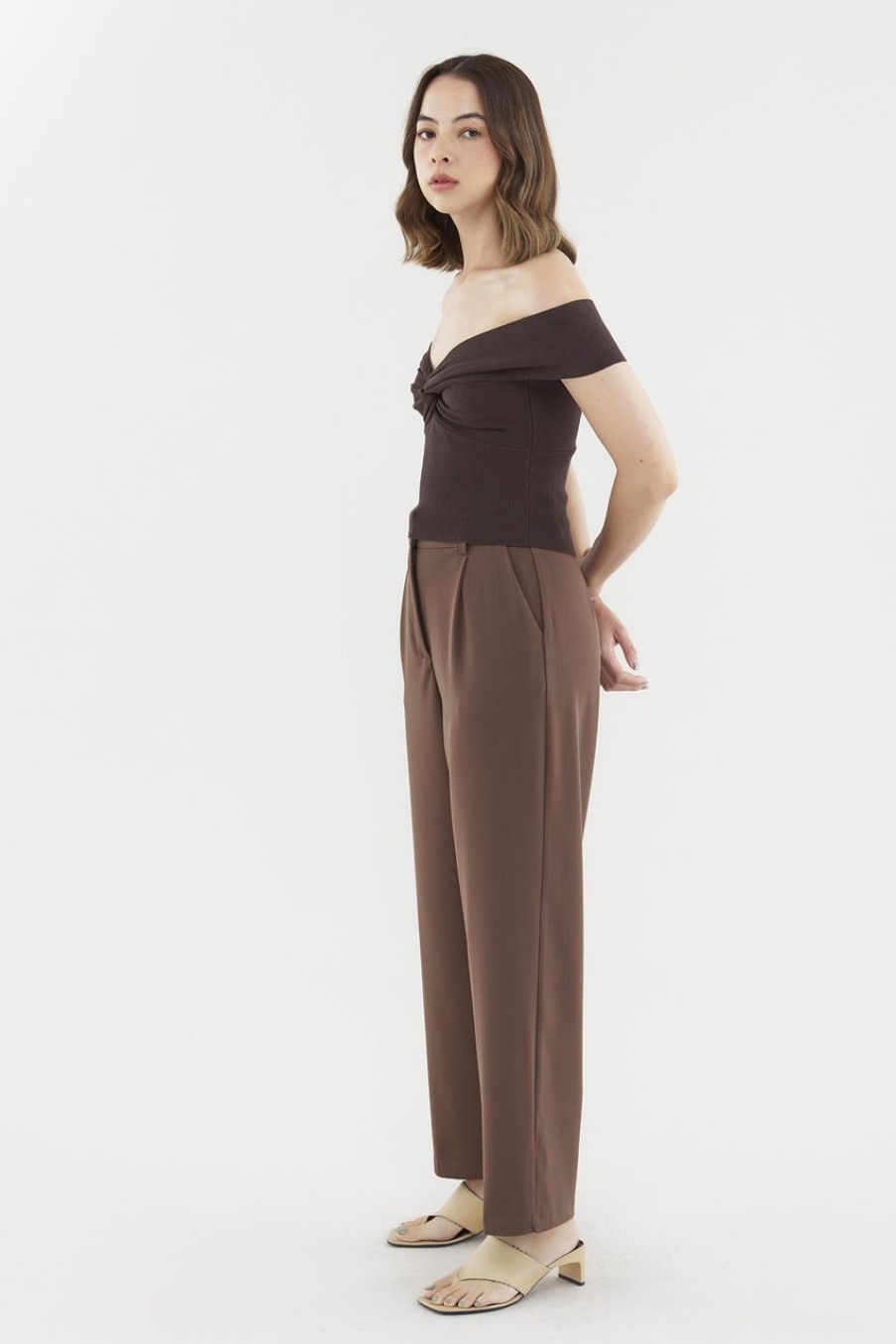 Women The Editor's Market Pants | Ricca Tapered Pants Coffee