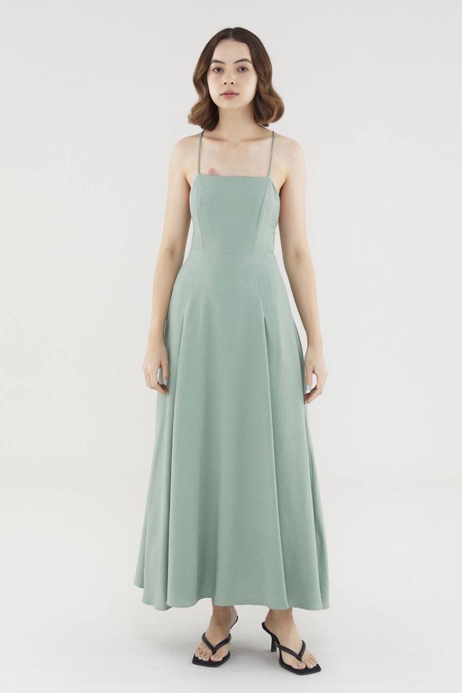 Women The Editor's Market Dresses | Ferlyn Back-Tie Dress Fern Green