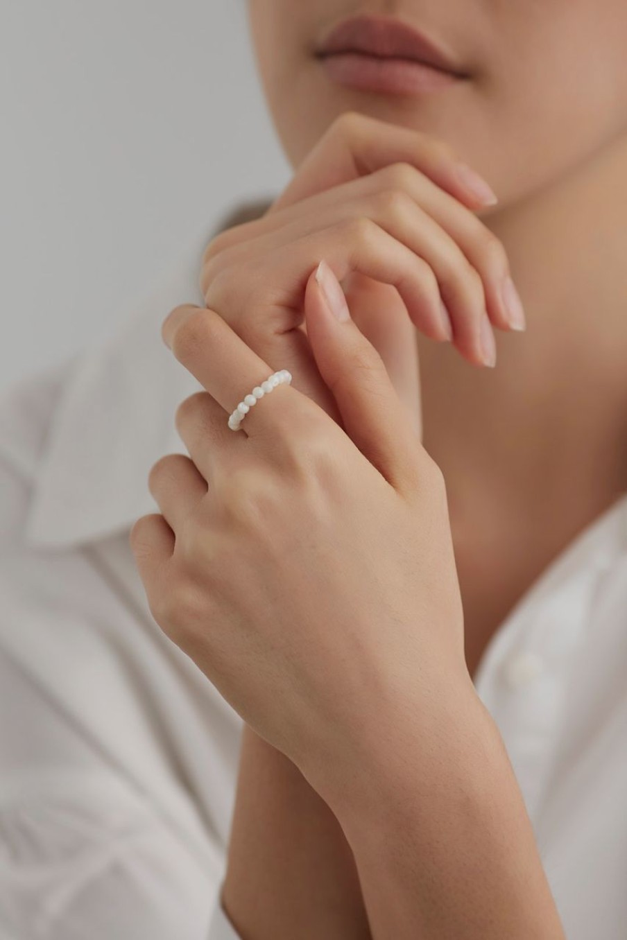 Women Afterall Rings | Kristy Pearl Ring White/Gold