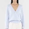 Women The Editor's Market Tops | Elayne Wrap Knit Blouse Whisp