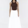 Women The Editor's Market Skirts | Savana Box-Pleat Skirt White