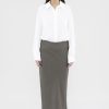 Women The Editor's Market Skirts | Haremi Linen Low-Rise Slip Skirt Umber