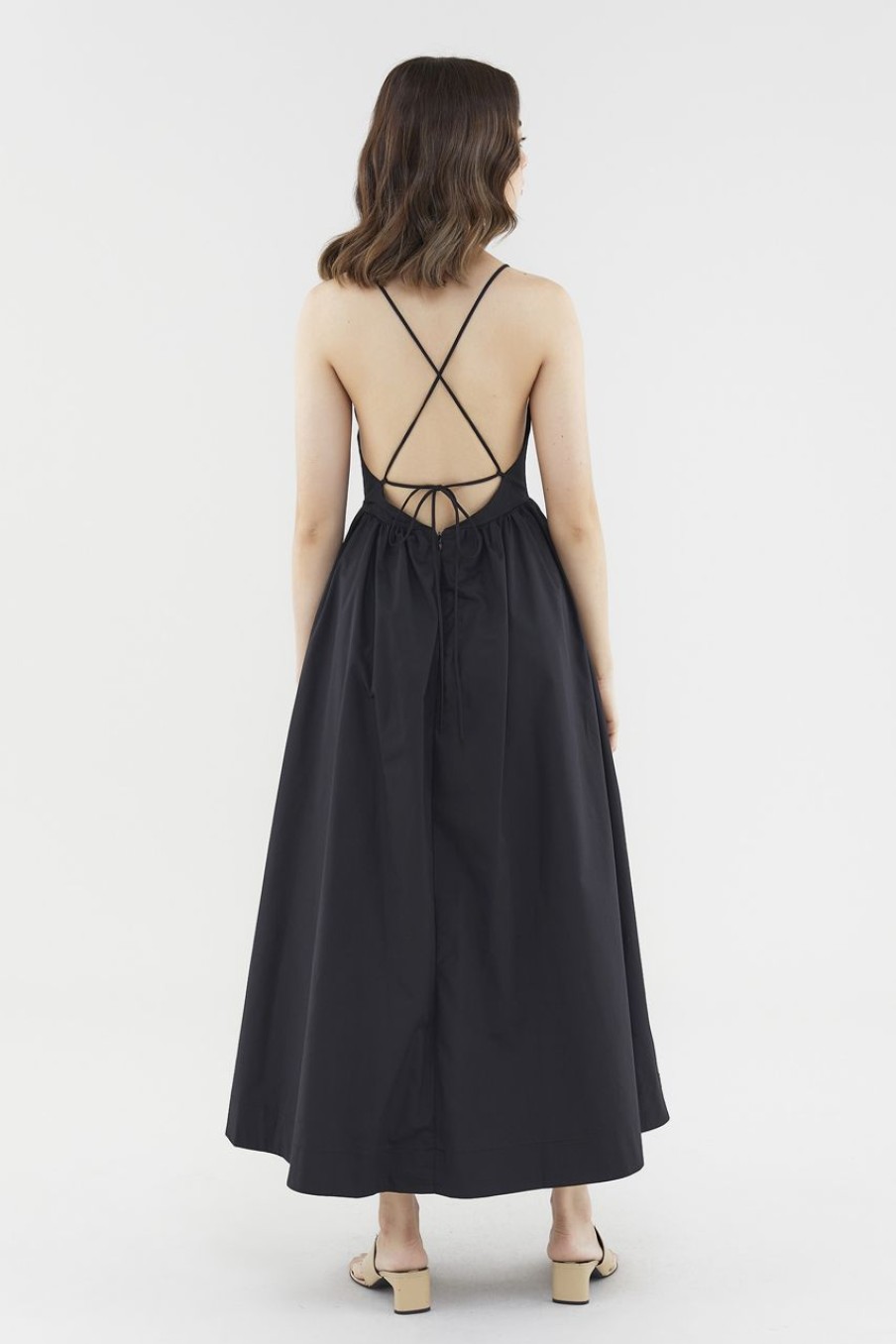 Women The Editor's Market Dresses | Aureelia Tie-Back Dress Black