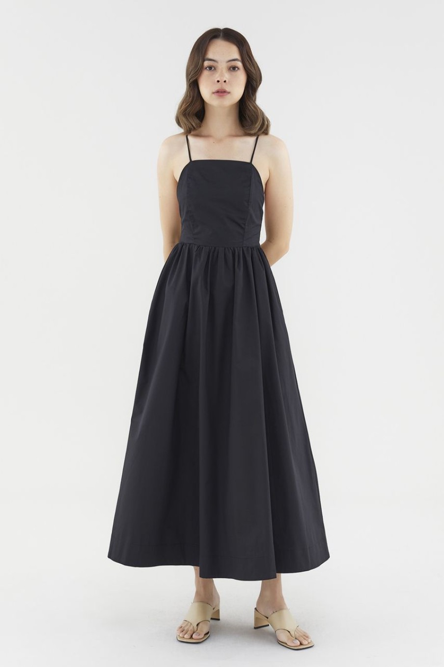 Women The Editor's Market Dresses | Aureelia Tie-Back Dress Black