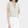 Women The Editor's Market Tops | Lyndor Polo Knit Tank Sand