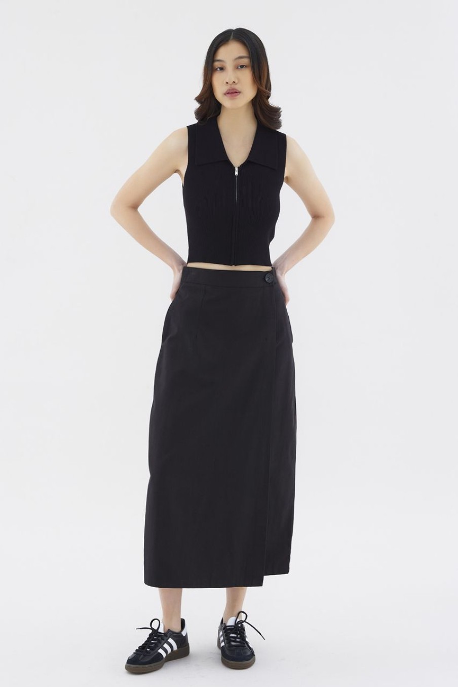 Women The Editor's Market Skirts | Dylrie Wrap Skirt Black