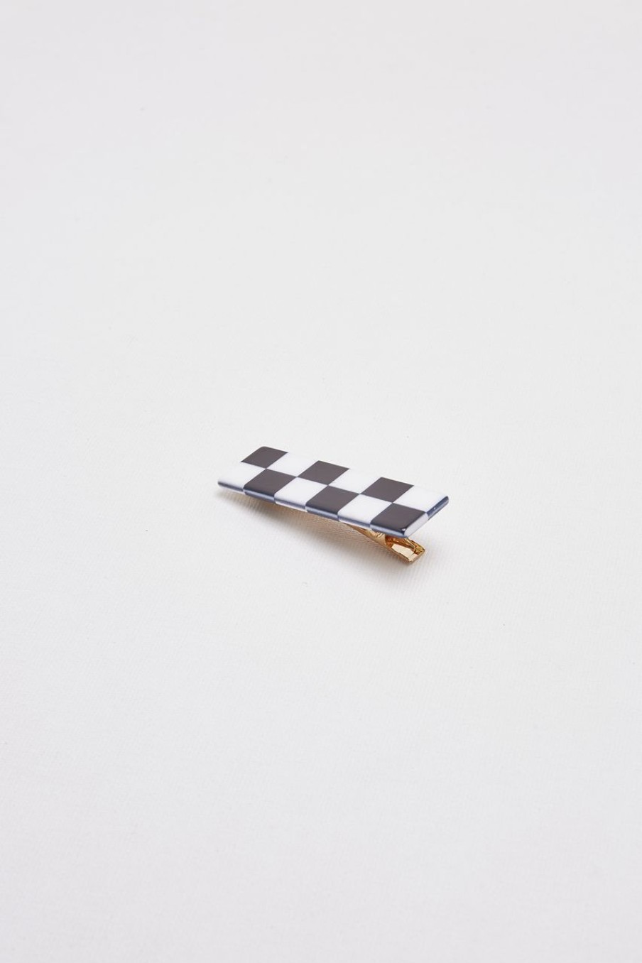 Women Afterall Hair Accessories | Rome Hair Clip White/Black Checks