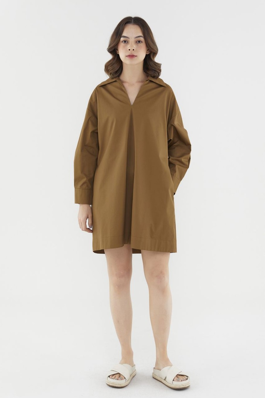 Women The Editor's Market Dresses | Eleanor Shirtdress Mocha