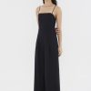 Women The Editor's Market Jumpsuits | Henzo Linen Wide Leg Jumpsuit Black