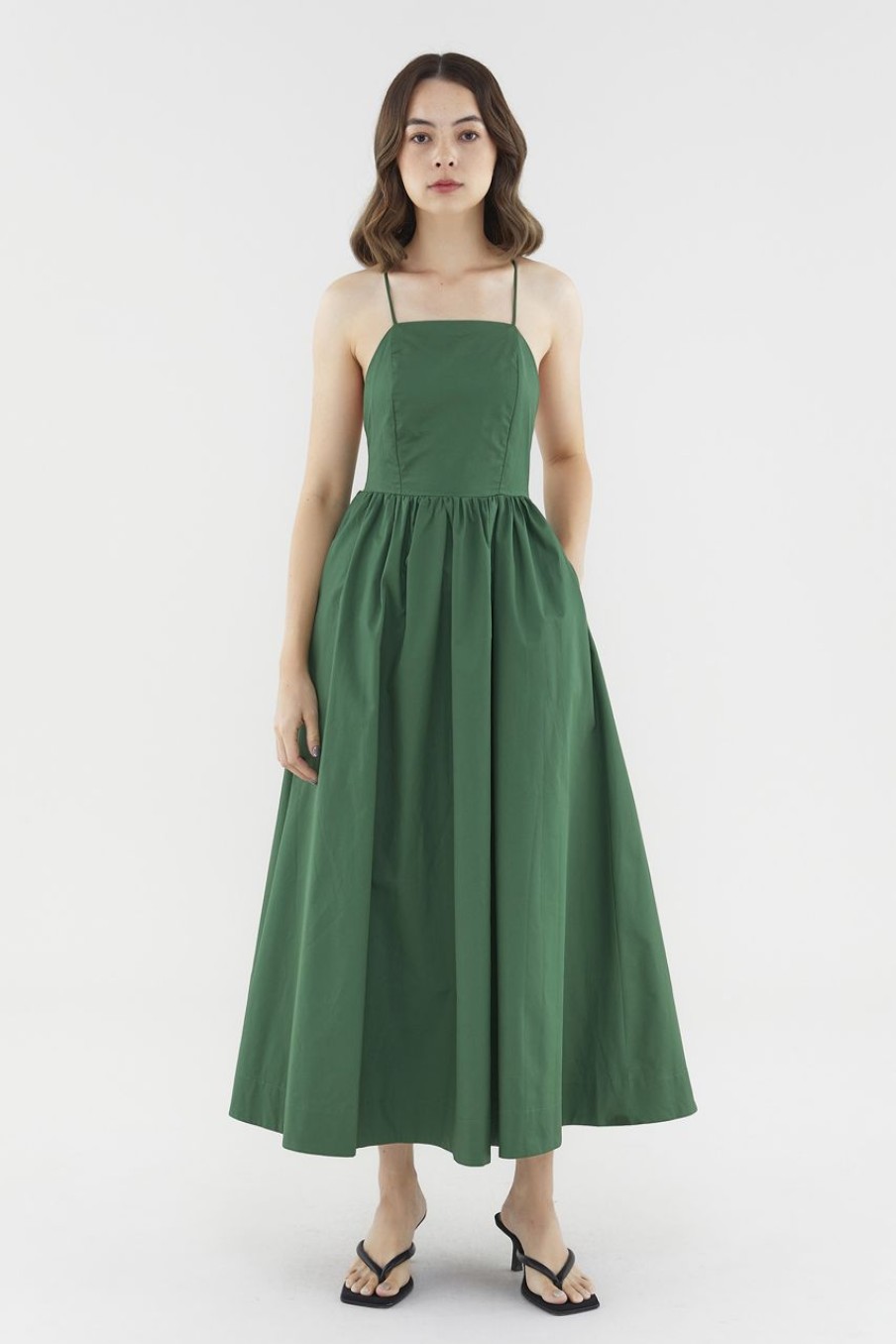 Women The Editor's Market Dresses | Aureelia Tie-Back Dress Lush Green