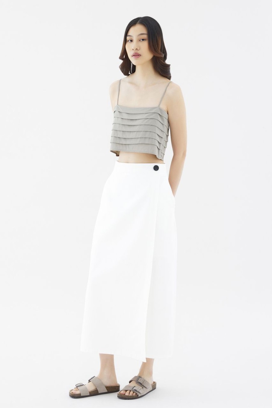 Women The Editor's Market Skirts | Dylrie Wrap Skirt White