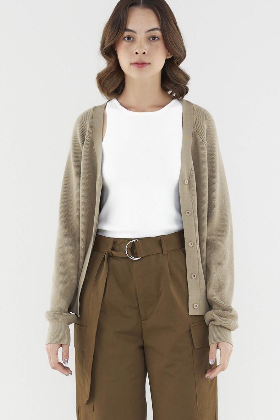 Women The Editor's Market Outerwear | Athenna Oversized Cardigan Taupe