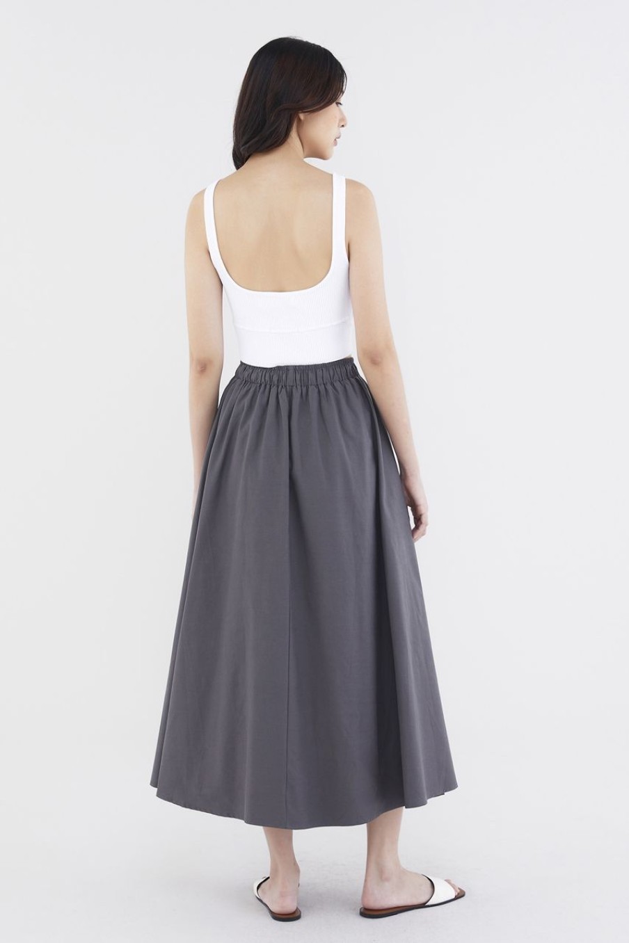 Women The Editor's Market Skirts | Dellis Drawstring Skirt Shadow