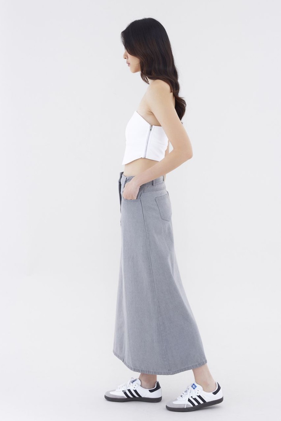 Women The Editor's Market Tops | Kryga Curve Hem Bandeau White