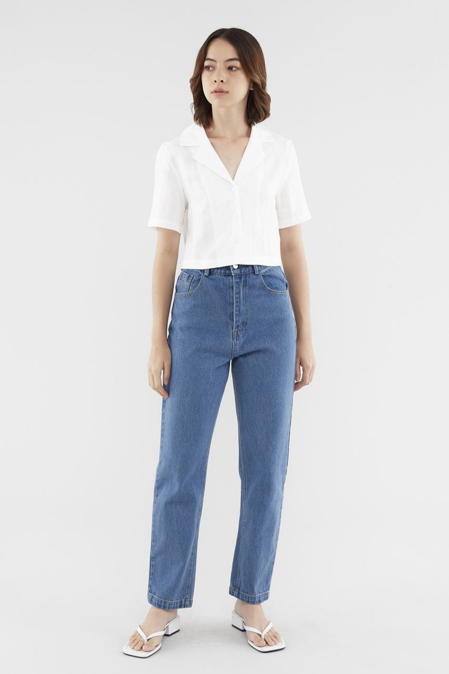 Women The Editor's Market Jeans | Shiloh Mum Jeans Denim Blue