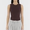 Women The Editor's Market Tops | Judie Knit Tank Espresso