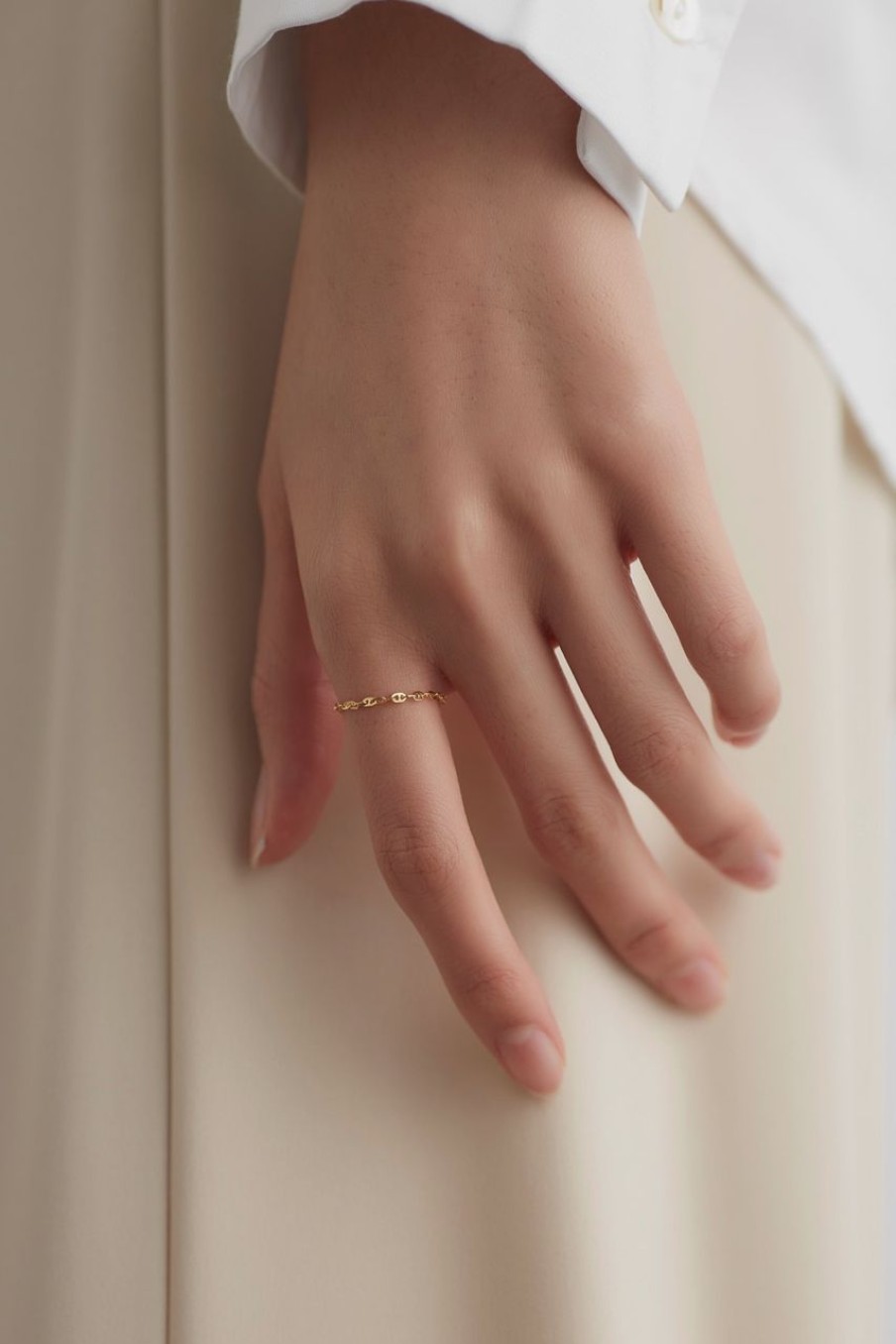 Women Afterall Rings | Elea Chain Ring Gold