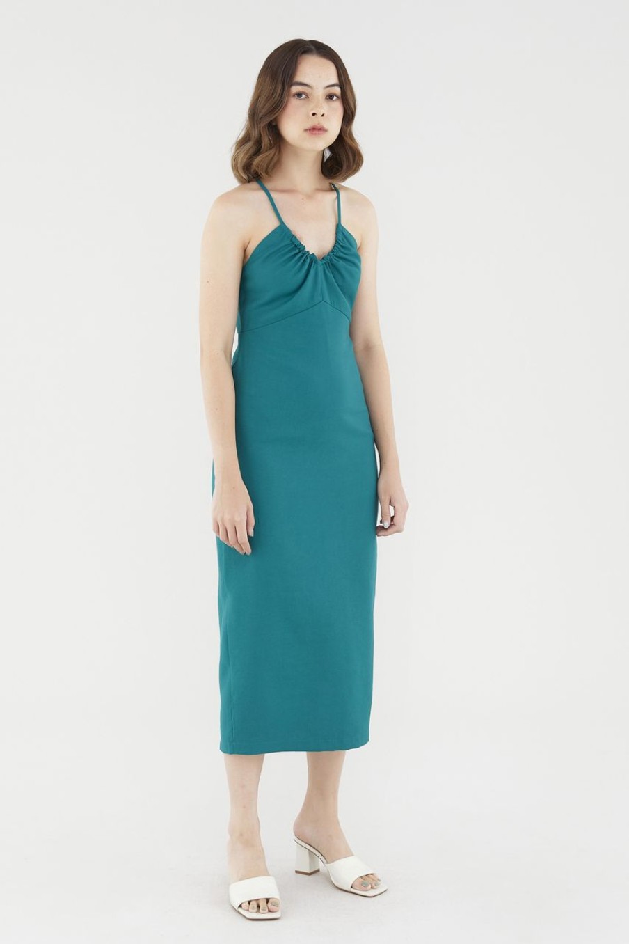 Women The Editor's Market Dresses | Zariyah V-Neck Dress Teal