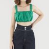 Women The Editor's Market Tops | Willow Bubble Crop Top Lush Green