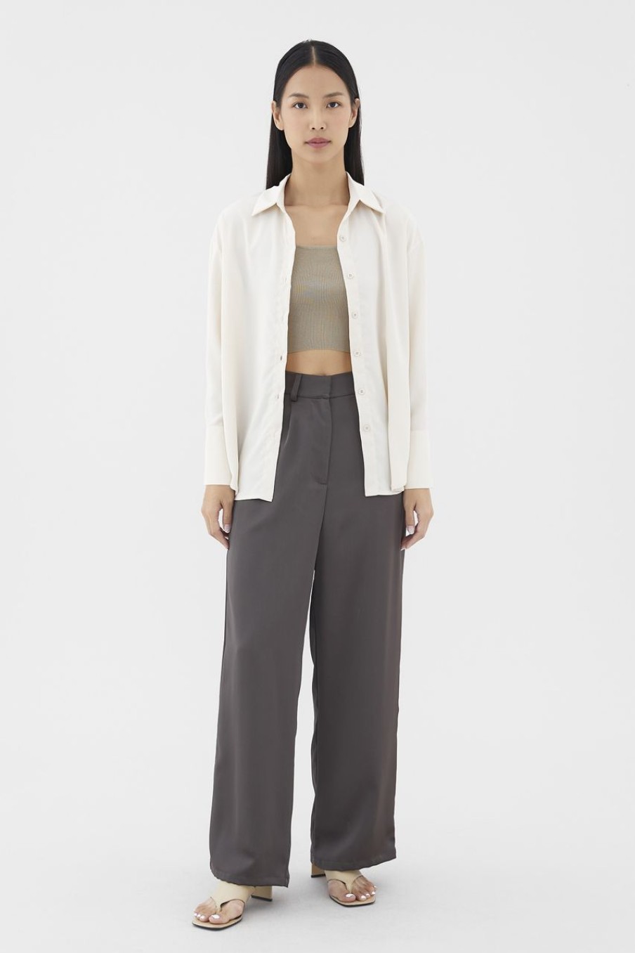 Women The Editor's Market Pants | Blair Wide-Leg Pants Cedar