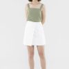 Women The Editor's Market Skirts | Kelsey Wrap-Front Mini Skirt White