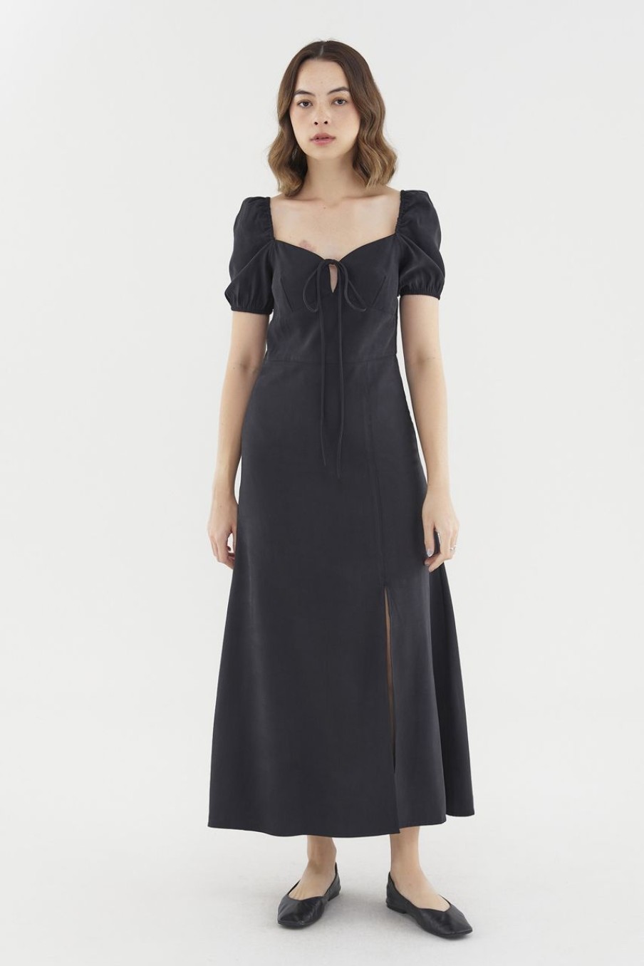 Women The Editor's Market Dresses | Jacintha Tie-Front Dress Black