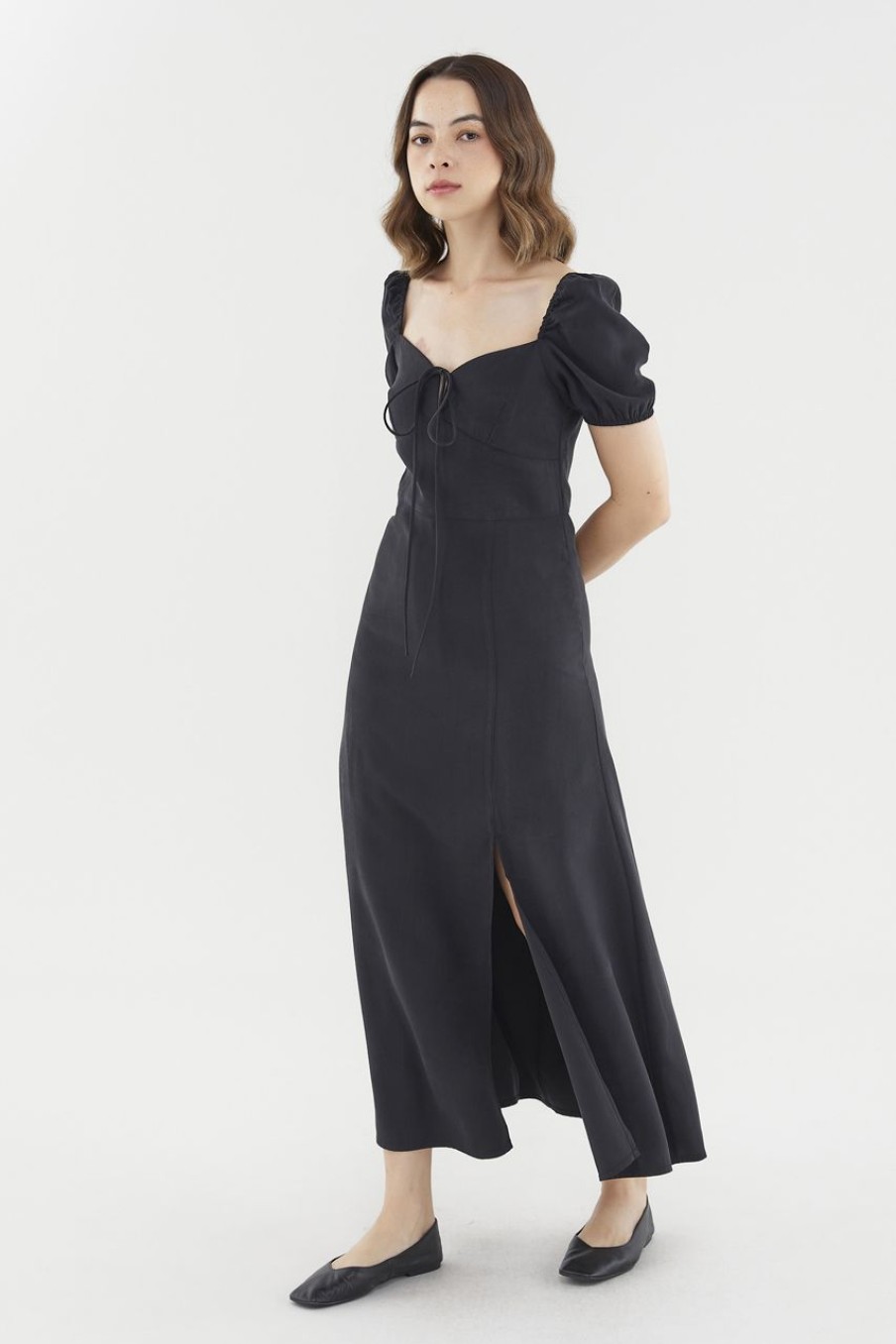 Women The Editor's Market Dresses | Jacintha Tie-Front Dress Black