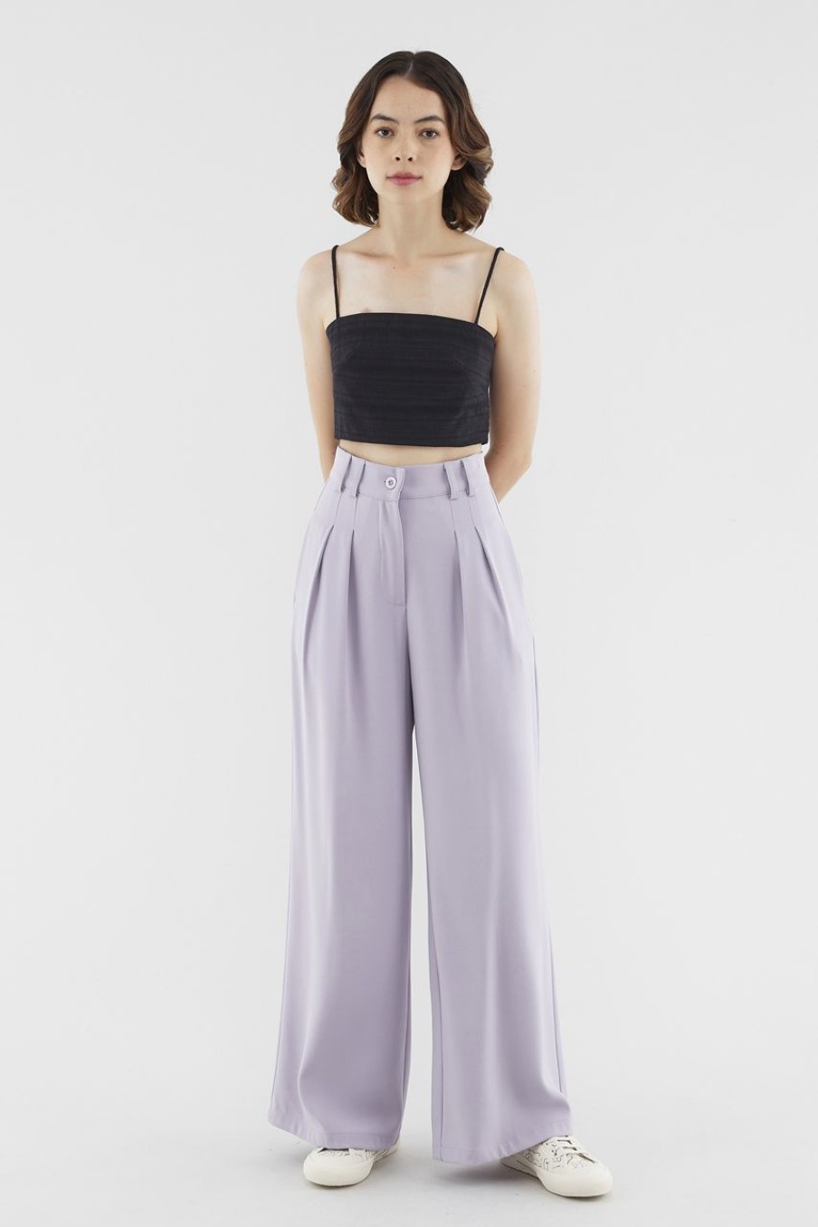 Women The Editor's Market Pants | Betsey Wide-Leg Pants Lilac