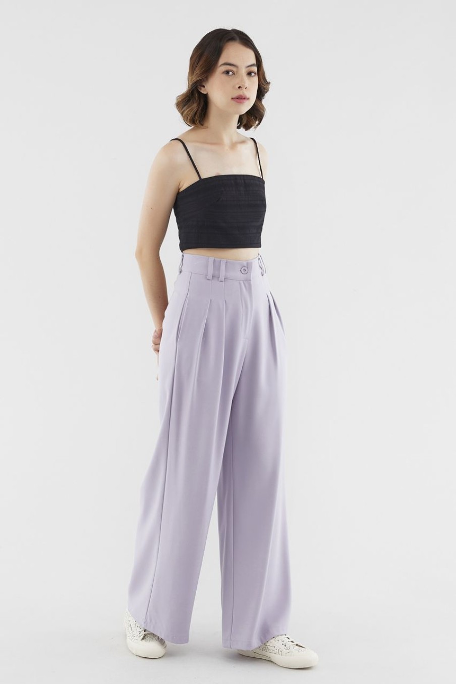 Women The Editor's Market Pants | Betsey Wide-Leg Pants Lilac