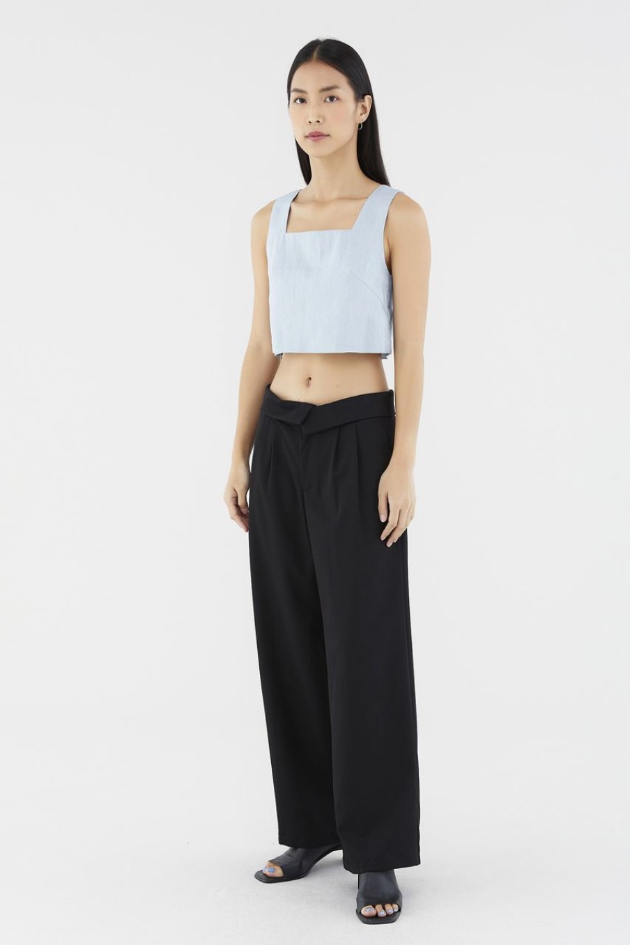 Women The Editor's Market Pants | Henrik Low-Rise Wide Leg Pants Black