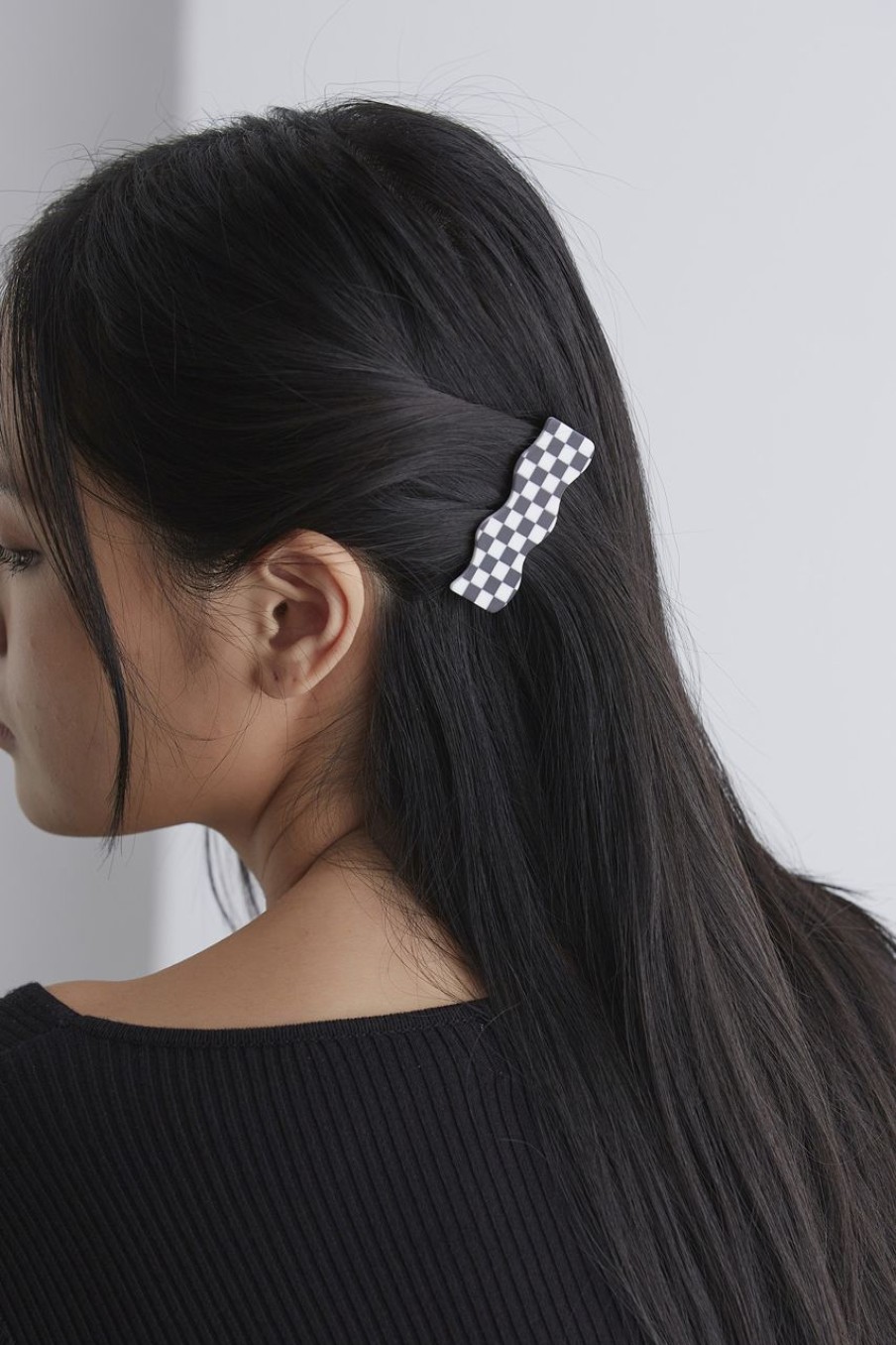 Women Afterall Hair Accessories | Jules Hair Clip Black Small Checks