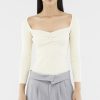 Women The Editor's Market Tops | Ariele Ruch Front Knit Top Oat