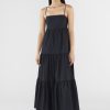 Women The Editor's Market Dresses | Hiera Tiered Maxi Dress Black