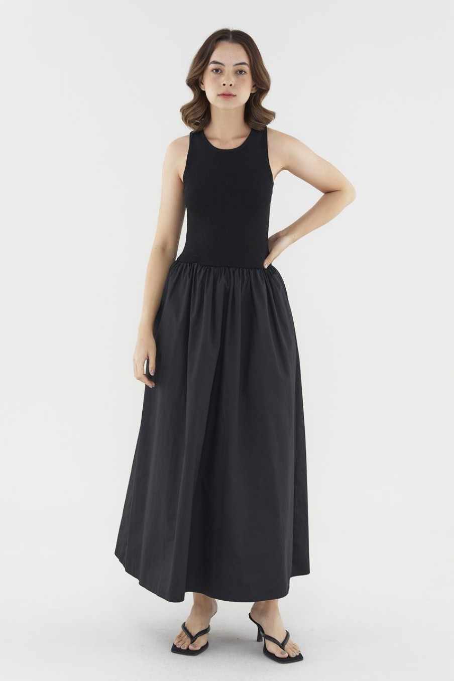 Women The Editor's Market Dresses | Andreana Tank Maxi Dress Black