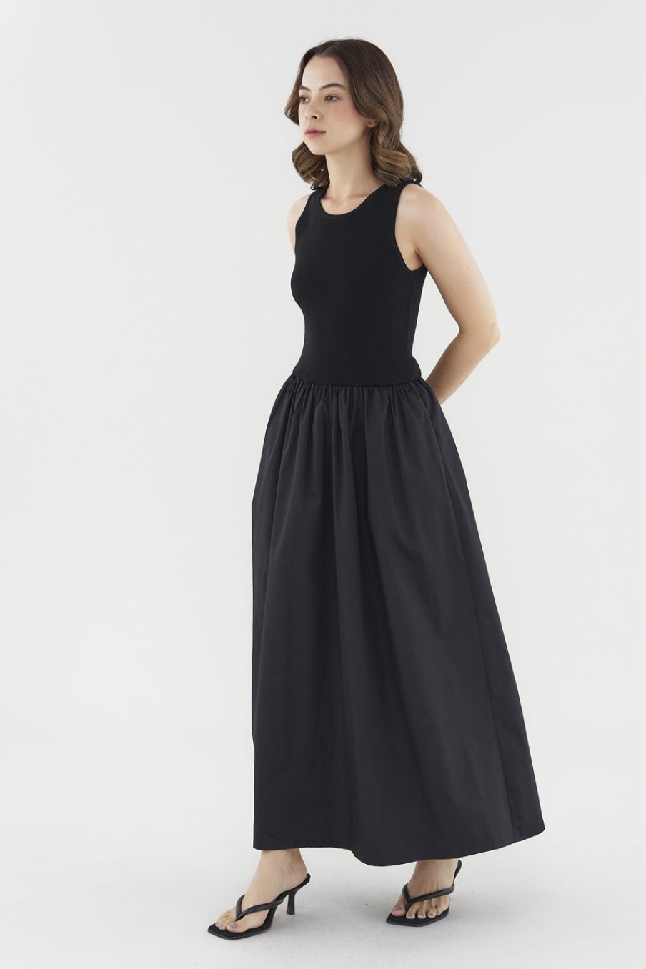 Women The Editor's Market Dresses | Andreana Tank Maxi Dress Black