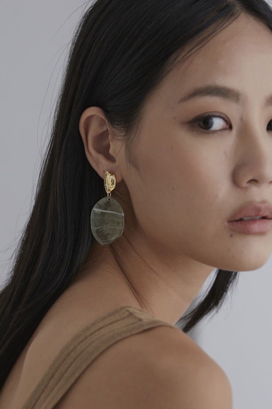 Women Afterall Earrings | Gloria Drop Earrings Gold/Green