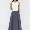 Women The Editor's Market Skirts | Savana Box-Pleat Skirt Shadow