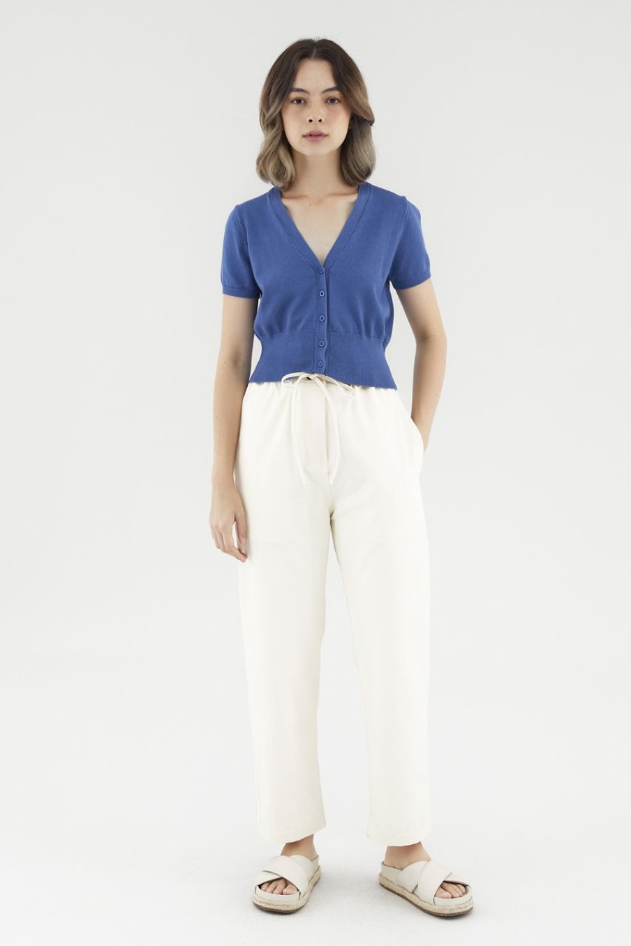 Women The Editor's Market Pants | Tahlea Drawstring Tapered Pants Oat