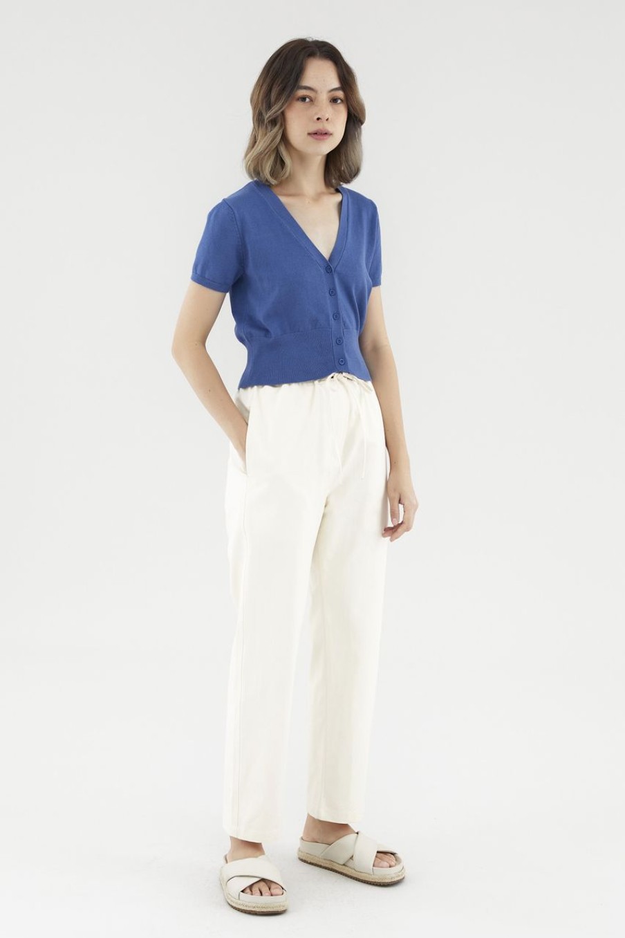 Women The Editor's Market Pants | Tahlea Drawstring Tapered Pants Oat