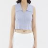 Women The Editor's Market Tops | Lyndor Polo Knit Tank Aluminium