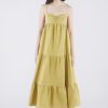 Women The Editor's Market Dresses | Rorie Linen Tiered Dress Citron