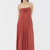 Women The Editor's Market Dresses | Geniver Pleated Dress Vermilion