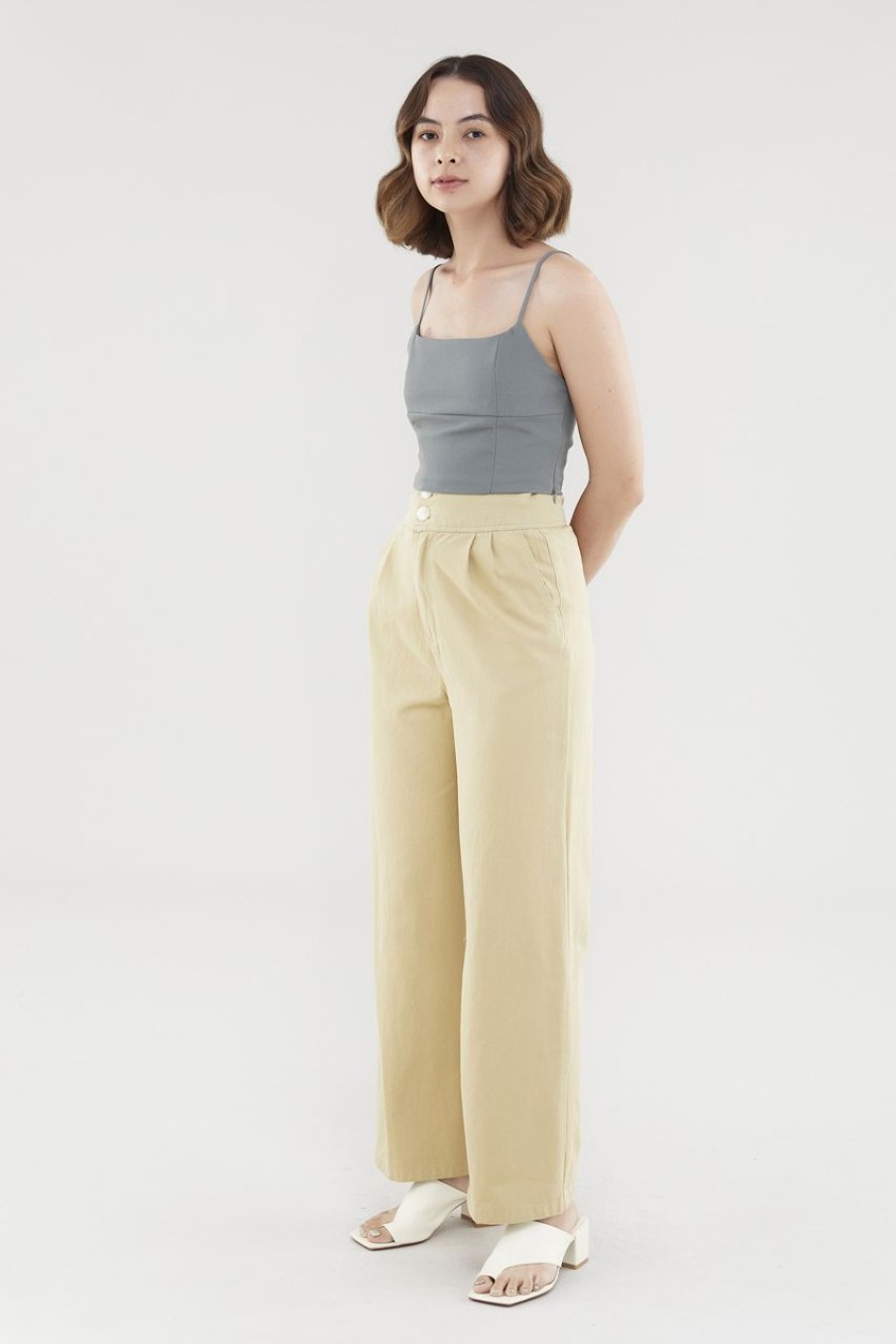 Women The Editor's Market Pants | Cameryn High-Waist Pants Khaki