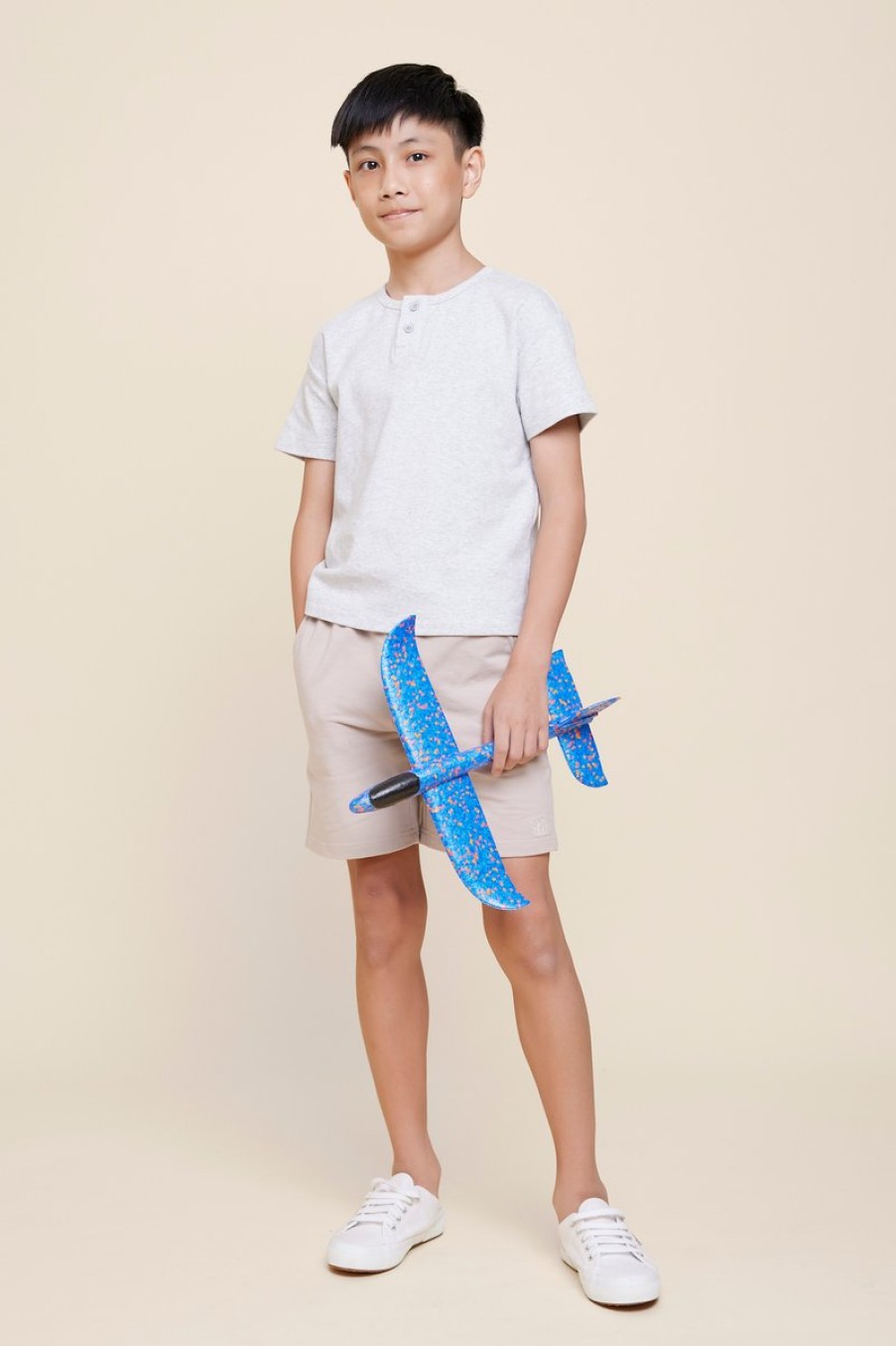 Kids Evryday Studios | Henley T-Shirt Heather Grey