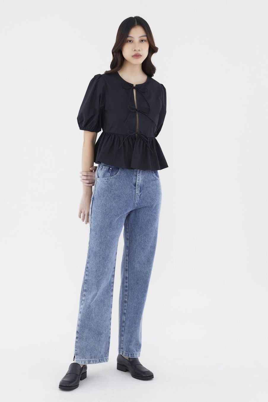 Women The Editor's Market Tops | Asradelle Ribbon Top Black