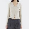 Women The Editor's Market Tops | Venanda Two-Way Zip Knit Top Soy