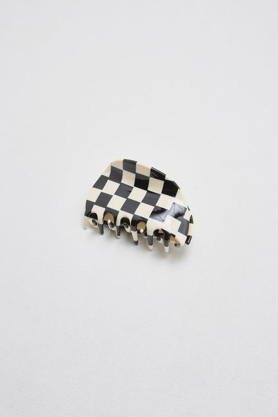 Women Afterall Hair Accessories | Tandy Hair Claw Ivory/Black Checks